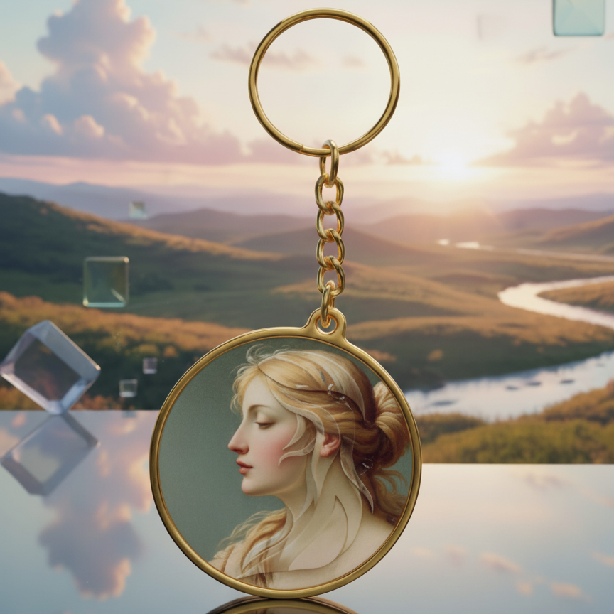 Custom 2-Sided Circle Shaped Keychain