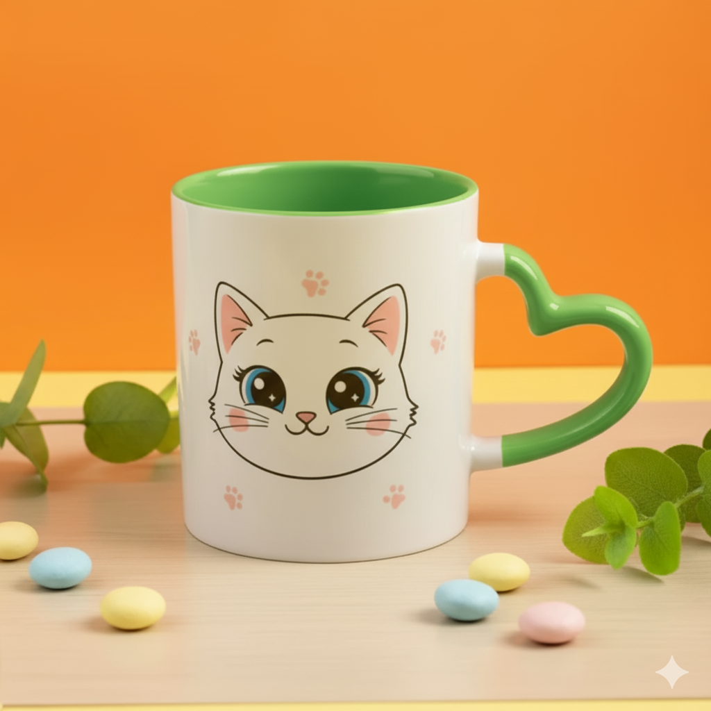 Custom Designed Green colour Mugs or Cups