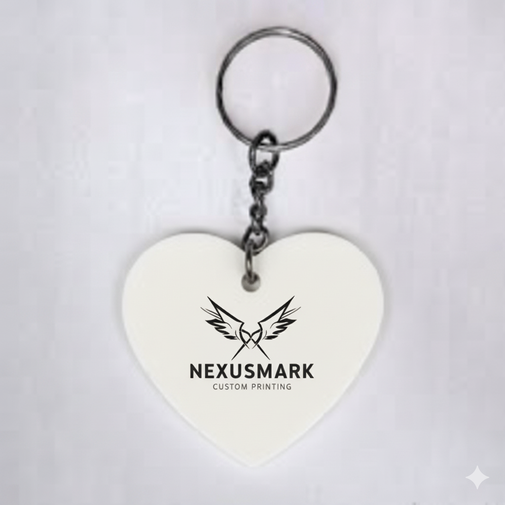 Custom One-Sided Heart Acrylic Keychain
