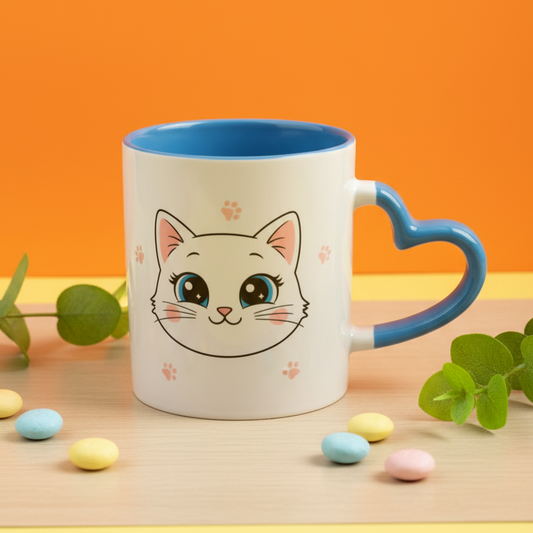 Custom Designed Blue Colour Mugs