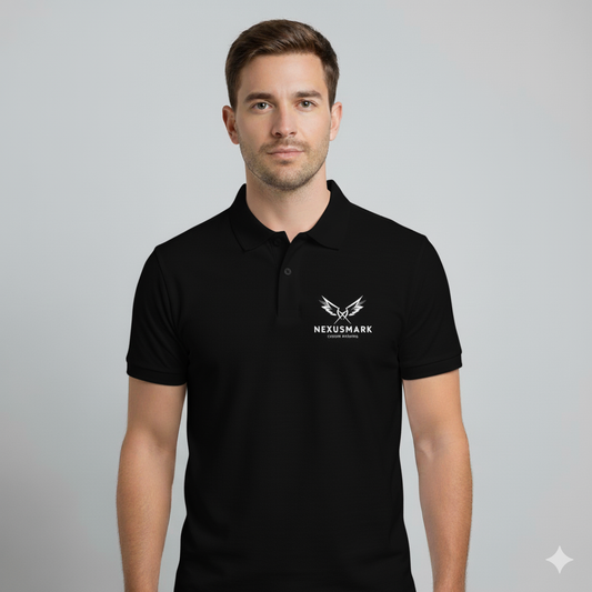 Custom Black Collar T-Shirt