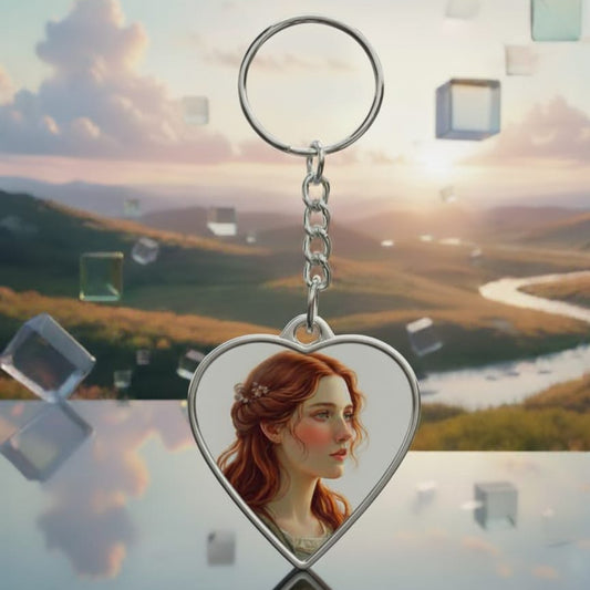 Custom 2 Sided Heart Shaped Keychain