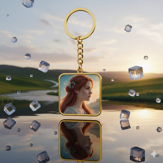 Custom 2 Sided Square Shaped Keychain